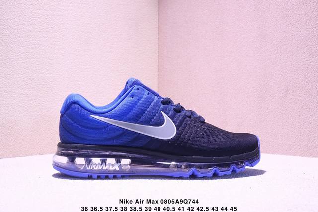 Nike Air Max 2017 White Pure Platinum 系列耐克低帮百搭贾卡网面全掌气垫患者休闲运动慢跑鞋 货号:849559-001 尺码