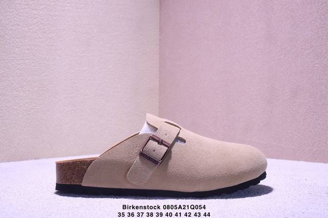 德国百年知名鞋履品牌 博肯Birkenstock 秋冬新款 勃肯半拖凉鞋系列加棉 加绒包头拖鞋 广东原产#采用质地柔软牛皮革 中底搭载缓震软木橡胶 外置Eva轻