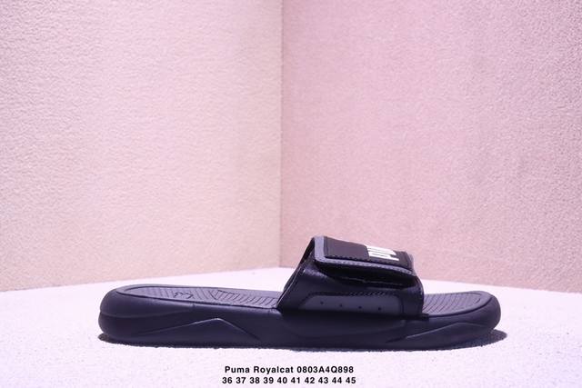 彪马 Puma Royalcat Comfort 皇家猫舒适海绵系列潮流百搭沙滩休闲运动一字魔术贴拖鞋 货号：389154 尺码：36～45 Xm0803Q89