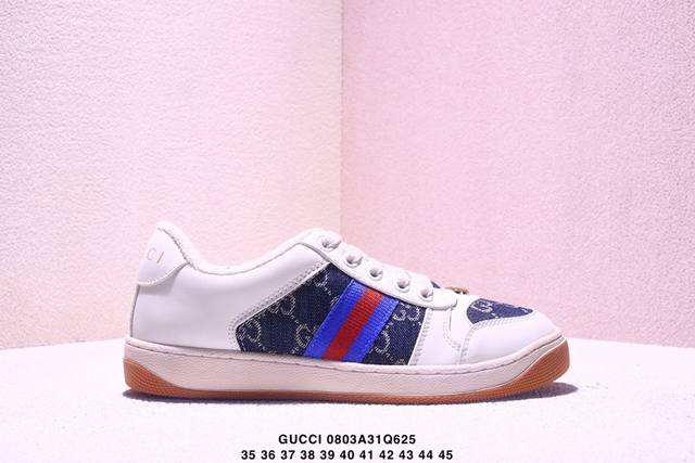 Gucci 古驰 男女鞋采用拼接透气纯棉布鞋面材质，外置耐磨橡胶隔色大底倪妮.杨幂.鹿晗.刘宪华.丁禹兮群星Ins及小红书穿搭爆款Disney X Gucci