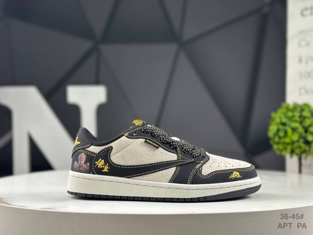 福利特价 耐克 Travis Scott X Fragment Design X Air Jordan 1 Low Og Sp Aj1 乔1 低帮文化休闲板鞋