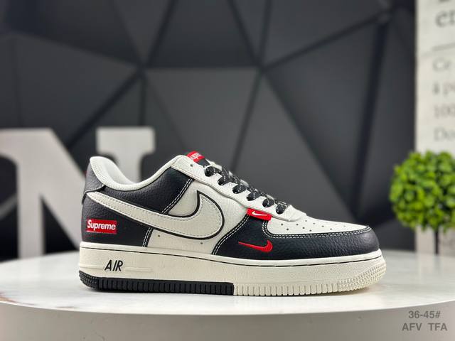 耐克 Nike Air Force 1“07空军一号低帮百搭休闲运动板鞋。柔软、弹性十足的缓震性能和出色的中底设计，横跨复古与现代的外型结合，造就出风靡全球三十
