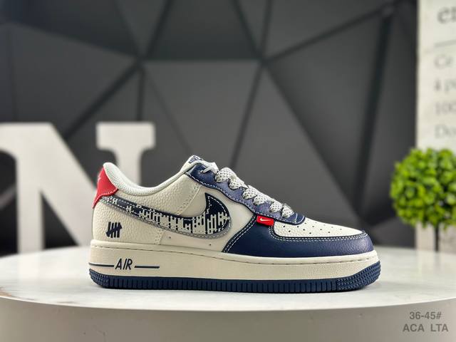 海外限量发售！公司级 耐克 Nike Air Force 1 '07 Low “Un联名 多彩蓝红拼接”空军一号 低帮 运动鞋 休闲鞋 折边针车 工艺难度大 原