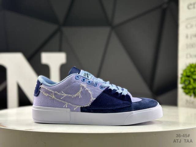 真标带半码 耐克 Nike Sb Zoom Blazer Mid Edge L 中性滑板鞋 优质皮革材料，尽显非凡格调。高磨损区域添加额外贴片，有效提升耐穿性，