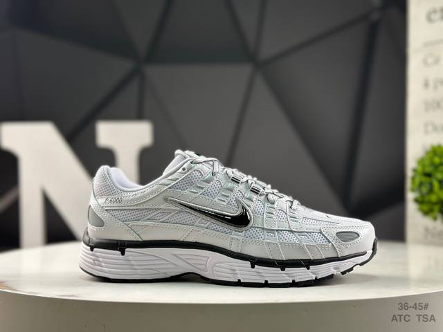 耐克 Nike P-6000 复古科技个性休闲运动老爹鞋 该鞋款鞋面采用纵横交错的覆面，重现 0 年代跑鞋风格，同时搭配缓震鞋垫，带来舒适的步履体验。 Nike
