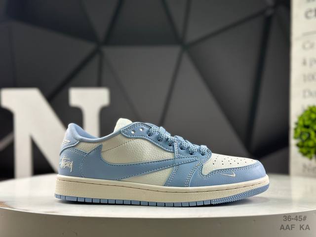 福利特价 耐克 Travis Scott X Fragment Design X Jordan Air Jordan 1 Low Og Sp Supreme多方
