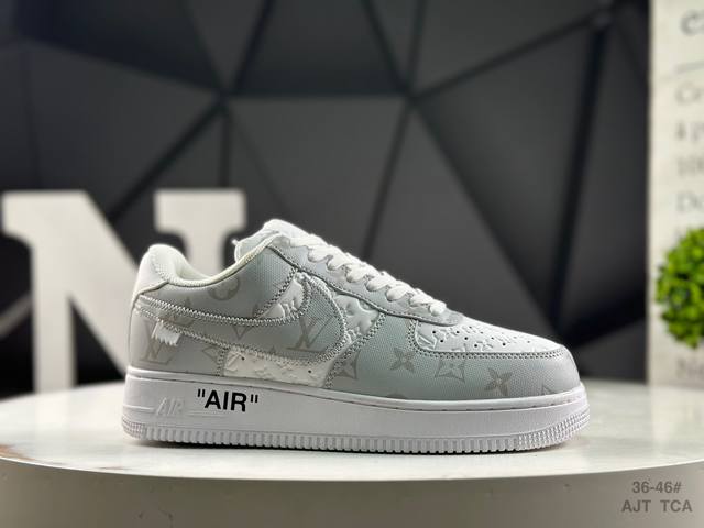 耐克 Nike Air Force 1 ‘07 Low 空军一号厚底**百搭休闲运动板鞋 路易威登 联名 原楦头原纸板 打造纯正空军版型，专注外贸渠道 全掌内置