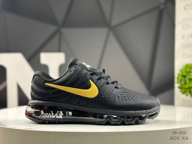 耐克 Nike Air Max 2017 White Pure Platinum 系列耐克低帮百搭贾卡网面全掌气垫患者休闲运动慢跑鞋 货号:849559 尺码: