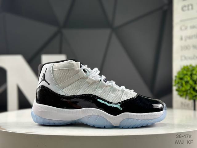 耐克 Air Jordan 11 Concord Aj11 乔11高帮漆皮篮球鞋 原楦原底开发，渠道客供头层皮，进口碳板 Solo气垫缓震中底 货号：Ct801