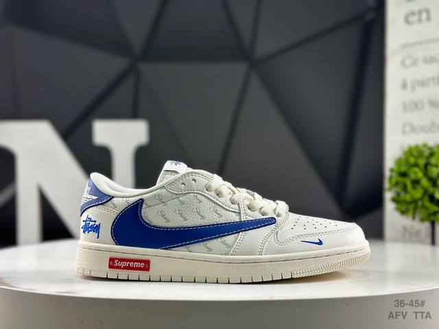 福利特价 耐克 Travis Scott X Fragment Design X Jordan Air Jordan 1 Low Og Sp 多方联名合作融合了
