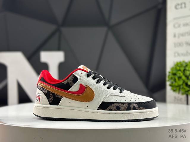 福利特价 耐克 Nike Court Vision 低帮百搭 透气休闲运动板鞋 兼顾舒适脚感和出众风范 演绎匠心之作 结构性的支撑贴合感结合复古篮球设计 电绣工