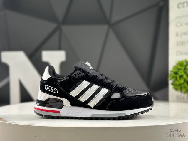 真标 阿迪达斯 Adidas Original Zx 750 网面透气休闲跑步鞋 货号：G96718 尺码：36-45 Tkk Taa