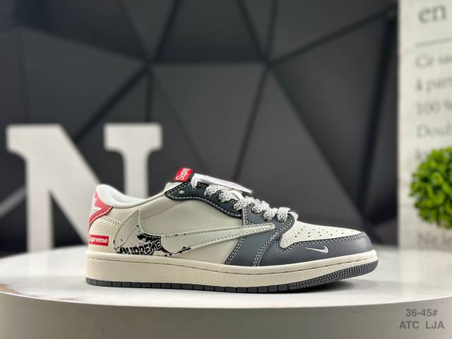 耐克 Nike Air Jordan 1 Low Aj1乔1 低帮潮流缓运动休闲板鞋。Aj1 低帮拼接 完美版型真头层牛皮# 内置缓震气垫 原鞋开模 拒绝公底