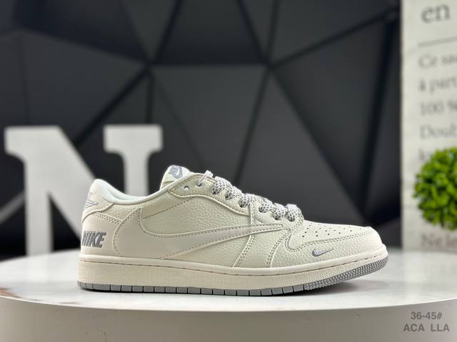 耐克 海外爆款限量发售！公司级 Travis Scott X Fragment Design X Jordan Air Jordan 1 Low Og Sp N