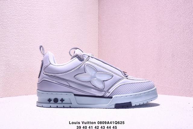 真标Louis Vuitton Trainer Sneaker Low 全新 Lv 路易威登 休闲运动文化百搭板鞋 尺码:39-45 Xm0809Q625