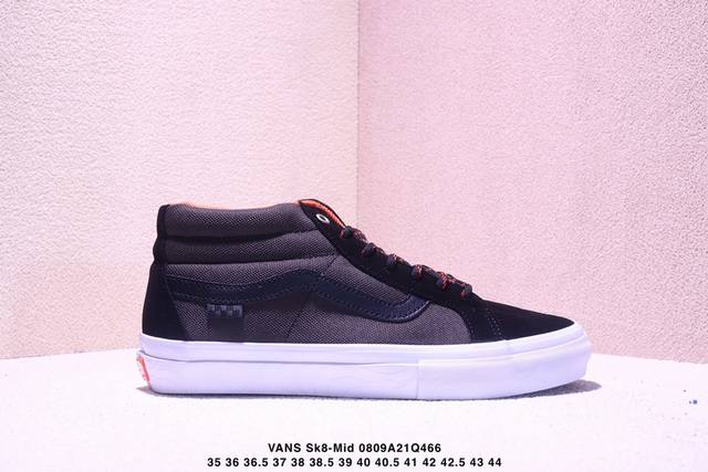 Vans 范斯Sk8-Mid男鞋 Spitfire 小火人联名款复古专业滑板鞋 35-44 36.5 38.5 40.5 42.5 Xm0809Q466