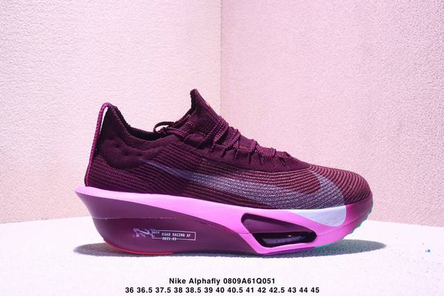 Nike Air Zoom Alphafly Next% 3 马拉松跑鞋 全新马拉松超级跑鞋 有史以来最轻盈、测试次数最多的Nk Alphafly 经过精英马拉