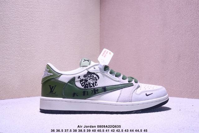 Travis Scott X Fragment Design X Jordan Air Jordan 1 Low Og Sp “Supreme联名 白黑棕色”