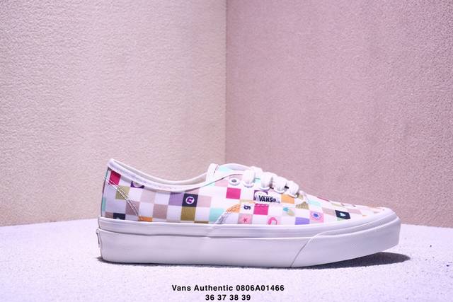 Vans Authentic 舒适简约 防滑耐磨 低帮 帆布鞋 女同款 货号：Vn0A5Hf43Oi 颜色：Vans Aut彩色格子 尺码：36 37 38 3