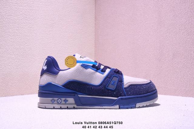 全新Lv路易威登Louis Vuitton Trainer Sneaker Low休闲运动文化百搭板鞋 尺码:40-45 Xm0807Q750