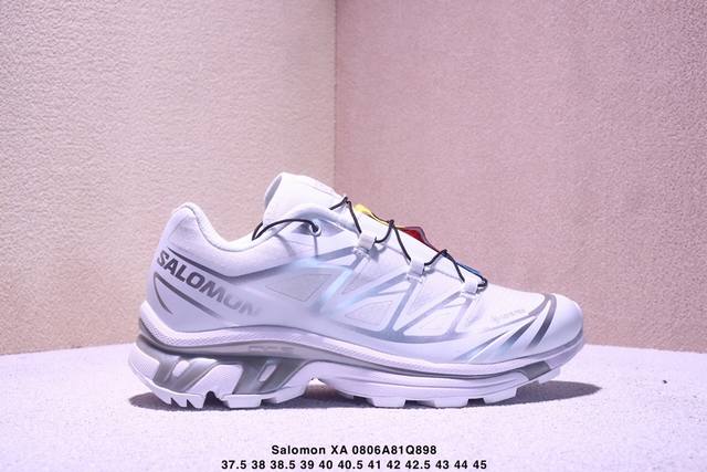 公司级Salomon Xa Pro Xt-6 End萨洛蒙户外越野跑鞋 鞋面采用Sensifit贴合技术 全方位贴合包裹脚型 鞋跟部鞋底牵引设计 提供强大的抓地