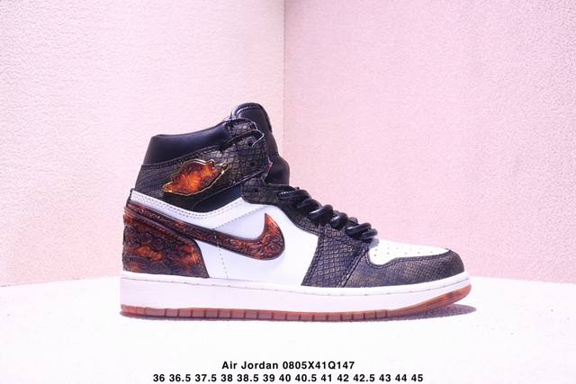 乔丹Air Jordan 1 Low Aj1 蛇纹 乔1低帮复古文化休闲运动篮球鞋 货号 Ib3165-091 半 36-45 Xm0805Q147