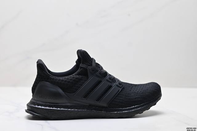 公司级Adidas Ultraboost U 阿迪达斯 耐磨缓震休闲运动跑鞋 采用网材搭配反光皮革鞋面 配上Stretchweb网格外底 提供非凡穿着体验 一体