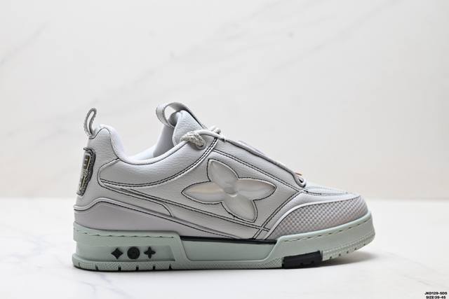 真标Louis Vuitton Trainer Sneaker Low 全新 Lv 路易威登 休闲运动文化百搭板鞋 尺码:39-45 Id:Jkd129-Sds