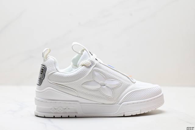 真标Louis Vuitton Trainer Sneaker Low 全新 Lv 路易威登 休闲运动文化百搭板鞋 尺码:39-45 Id:Jkd129-Sdf