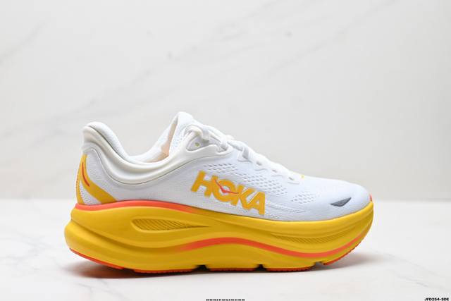 公司级Hoka One One Bondi 9 复古舒适防滑耐磨 低帮 山地户外跑步鞋 货号:1162011 尺码:39 40 40.5 41 42 42.5