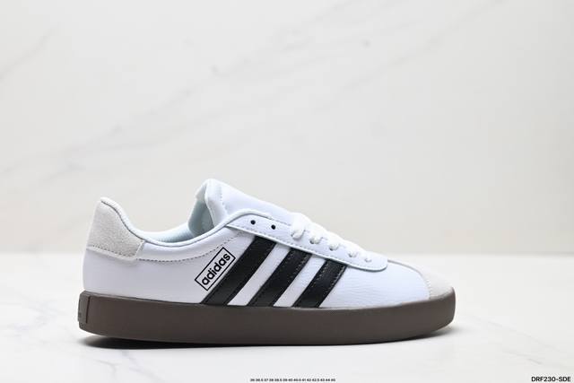真标Adidas Vl Court 百搭单品 绒面麂皮防滑耐磨轻便低帮板鞋 货号:Ji0497 尺码:36 36.5 37 38 38.5 39 40 40.5