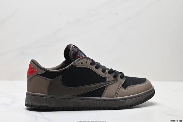 真标Nike Air Jordan 1 X Travis Scott Aj1倒勾 乔一倒钩 耐克 低帮文化篮球鞋 货号:Dm7866-061 尺码:36 36.