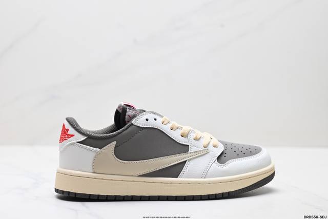真标Nike Air Jordan 1 X Travis Scott Aj1倒勾 乔一倒钩 耐克 低帮文化篮球鞋 货号:Dm7866-162 尺码:36 36.