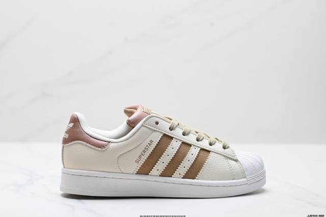 公司级Adidas Originals Superstar贝壳头系列 阿迪达斯 低帮经典百搭休闲运动板鞋 货号:Jr6988 尺码:35.5 36 36.5 3