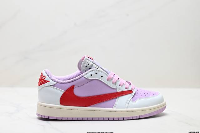 公司级Nike Air Jordan 1 X Travis Scott Aj1倒勾 乔一倒钩 耐克 低帮文化篮球鞋 完美品质出货 细节如图所示 鞋面切割工整 冲