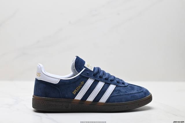 公司级Adidas Handball Spezial 官方正确版本 阿迪达斯经典款 复古休闲板鞋 全鞋采用反毛皮制作 牛筋耐磨大底 承载青春情怀的板鞋 经典三条