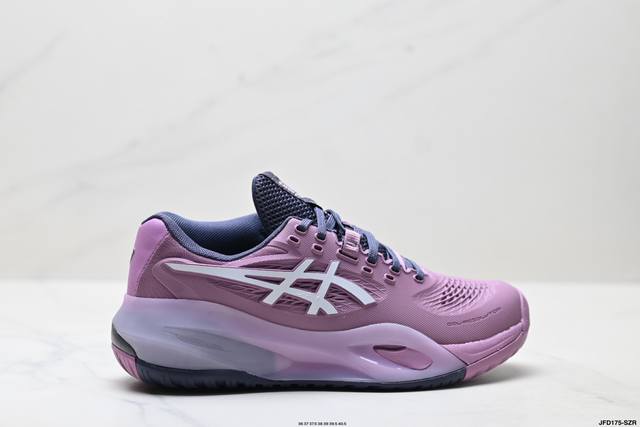 公司级Asics Gel-Resolution X 亚瑟士 专业网球鞋 没有鞋骨的设计 这是一种创新技术 它让脚底在每一次着地时都能感受到柔软而充足的缓冲 就像