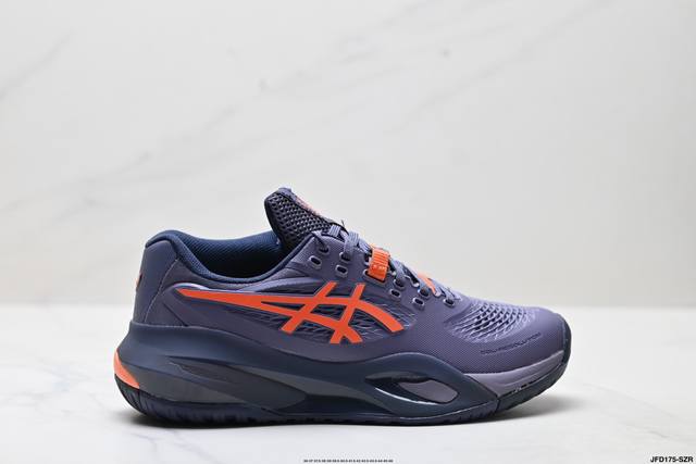 公司级Asics Gel-Resolution X 亚瑟士 专业网球鞋 没有鞋骨的设计 这是一种创新技术 它让脚底在每一次着地时都能感受到柔软而充足的缓冲 就像