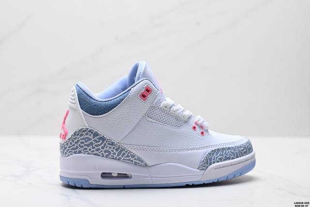 真标Nike Air Jordan 3 Retro 迈克尔 乔丹Aj3代中帮复休闲运动文化篮球鞋 货号:Hq0784-101 尺码:36-47 Id:Jjd55