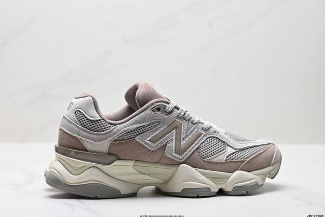 公司级New Balance 9060系列 新百伦 复古休闲运动慢跑鞋 鞋面大身由空间双格及磨砂鞋面拼接而生 采用大面积网眼以及麂皮材质覆盖鞋身 还原经典气质