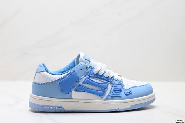 真标Amiri Skeleton Low-Skel Top Sneakers 埃米尔骨骼系列 低帮 经典百搭休闲运动板鞋 尺码:36-45 Id:Jjf538-