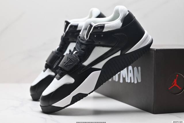 公司级Travis Scott X Nike Jordan Cut The Check Jumpman Jack Tr联名倒钩休闲板鞋 原楦原纸板开发 原盒原配