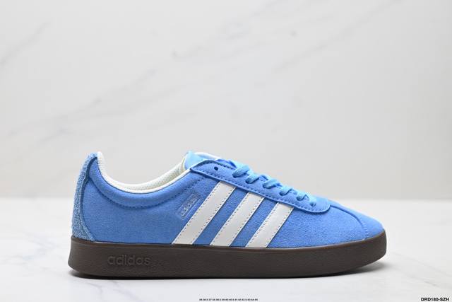真标Adidas Vl Court 阿迪达斯 百搭单品 绒面麂皮防滑耐磨轻便低帮板鞋 货号:Ji0496 尺码:36 36.5 37 38 38.5 39 40