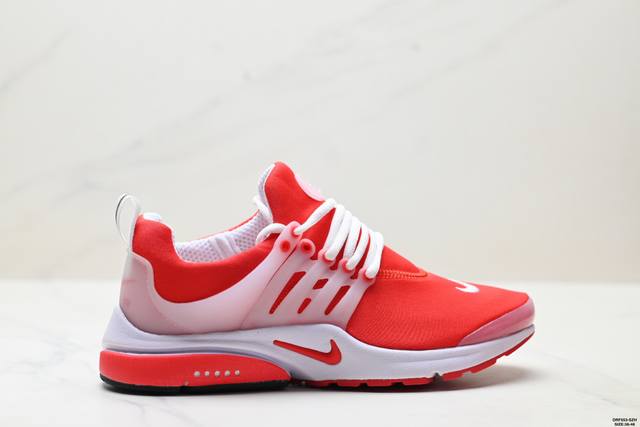 真标Nike Air Presto Comet Red 舒适日常 防滑耐磨轻便 低帮 生活体闲鞋 男女同款 整双鞋以颜色为基调，搭配侧身半透明支撑。鞋舌圆形 U