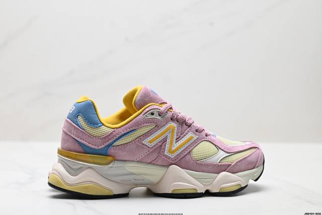 公司级New Balance 9060系列 新百伦 复古休闲运动慢跑鞋 鞋面大身由空间双格及磨砂鞋面拼接而生 采用大面积网眼以及麂皮材质覆盖鞋身 还原经典气质