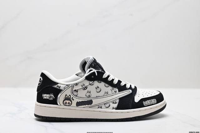 公司级Nike Air Jordan 1 X Travis Scott Aj1倒勾 乔一倒钩 ‘Diy’定制 耐克 低帮文化篮球鞋 完美品质出货 细节如图所示