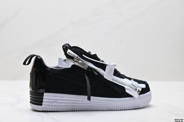 公司级Acronym X Nike Lunar Force 1 空军联名款 拉链 休闲 包裹性耐磨 低帮 板鞋 这款Nike Lunar Force 1 X A