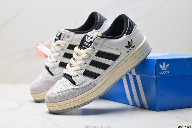 真标阿迪达斯Adidas Centennial 85 Low 低帮百搭潮流休闲运动板鞋。以复古篮球鞋的外形为基础，采用皮革拼接，简约百搭，更加贴合舒适。中底内侧