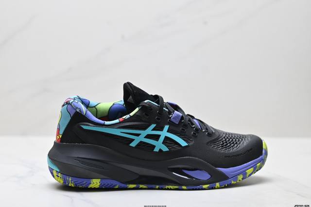 公司级Asics Gel-Resolution X 亚瑟士 专业网球鞋 没有鞋骨的设计 这是一种创新技术 它让脚底在每一次着地时都能感受到柔软而充足的缓冲 就像