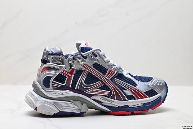 公司级Balenciaga巴黎世家 Runner 皮革 百搭简约 低帮老爹鞋 原厂楦头 做旧细节拉满 原鞋同步开发 采用环保天空革与网眼织物鞋面材质中底 搭载轻